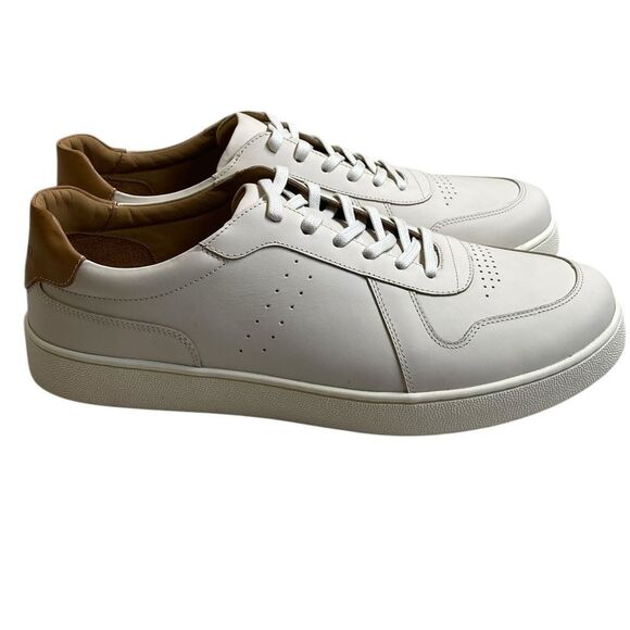 NIB NISOLO Women’s White Beto Go To Leather Court Sneakers Casual Shoes- Size 11 - Picture 13 of 14